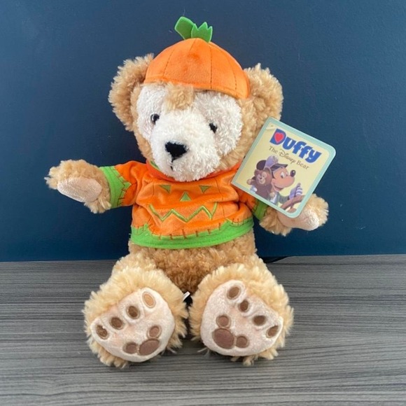 Disney Parks Duffy the Disney Bear Plush – Pumpkin Halloween Costume NWT - Picture 1 of 5